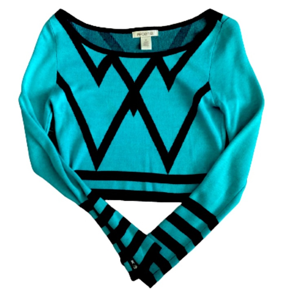 Arden B Knit Crop Top With Zipper Detail